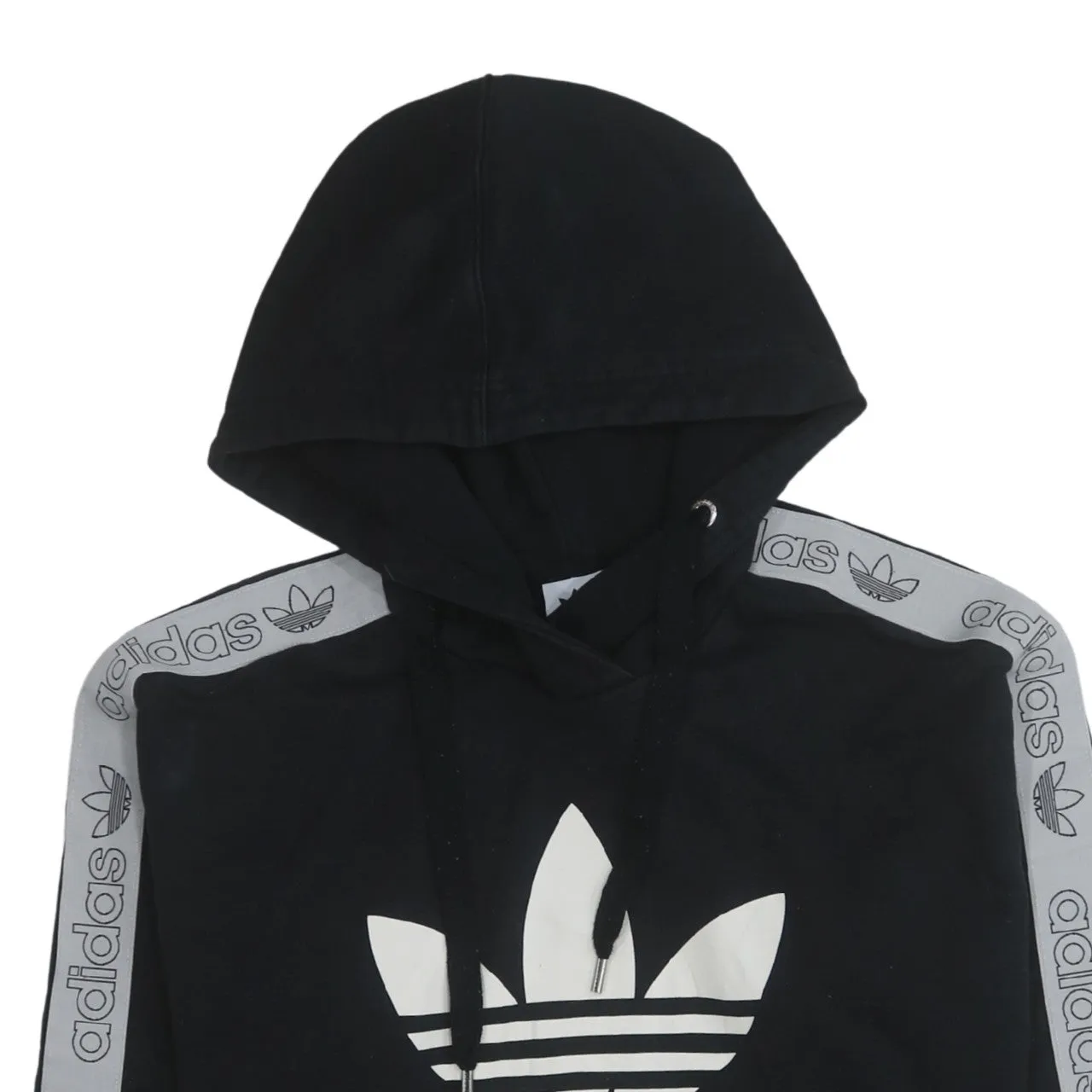 Adidas 90's Spellout Pullover Hoodie Medium Black sold by Vintage Club product image thumbnail 3