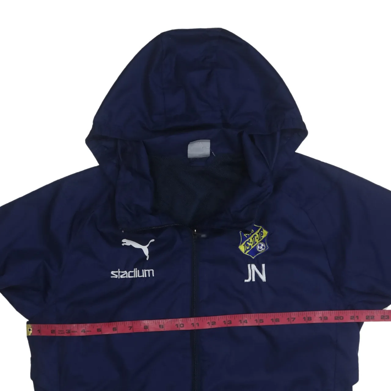Puma 90's Hooded Full Zip Up Windbreaker Medium Navy Blue sold by Vintage Club product image thumbnail 5