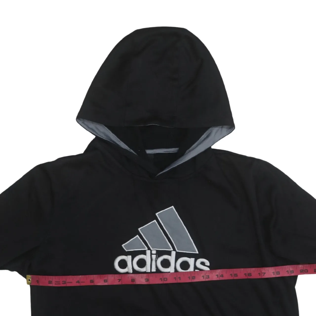 Adidas 90's Spellout Pullover Hoodie XLarge Black sold by Vintage Club product image thumbnail 5