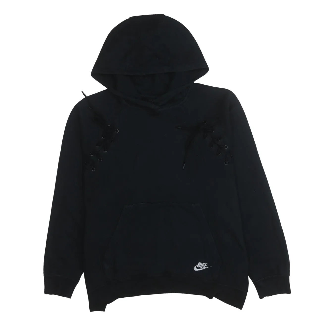 Nike 90's Swoosh Pullover Hoodie Medium Black sold by Vintage Club