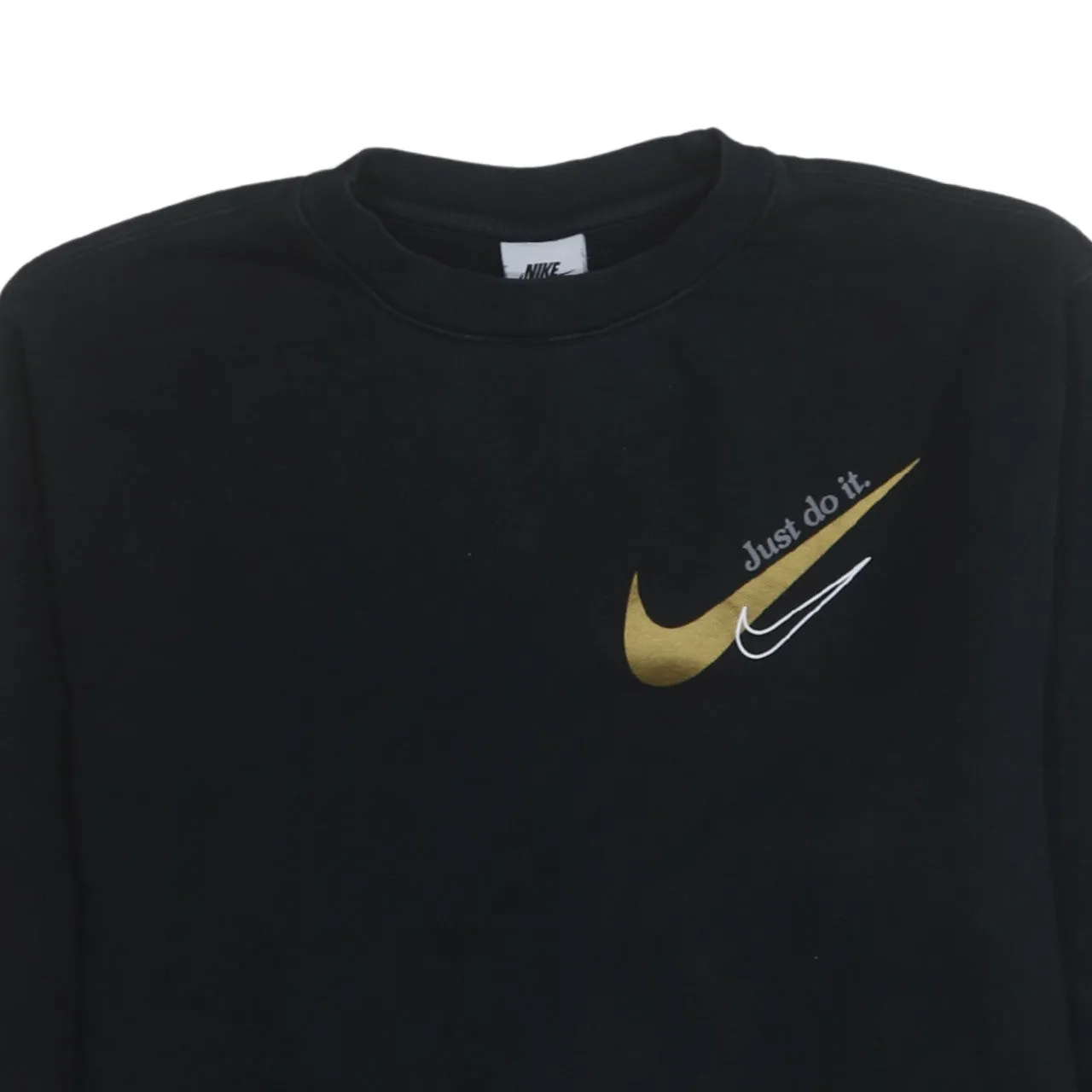 Nike 90's Swoosh Crew Neck Sweatshirt Small Black sold by Vintage Club product image thumbnail 3