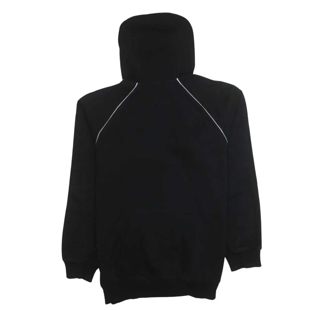 Adidas 90's Striped Sleeve Pullover Hoodie Small Black sold by Vintage Club product image thumbnail 2
