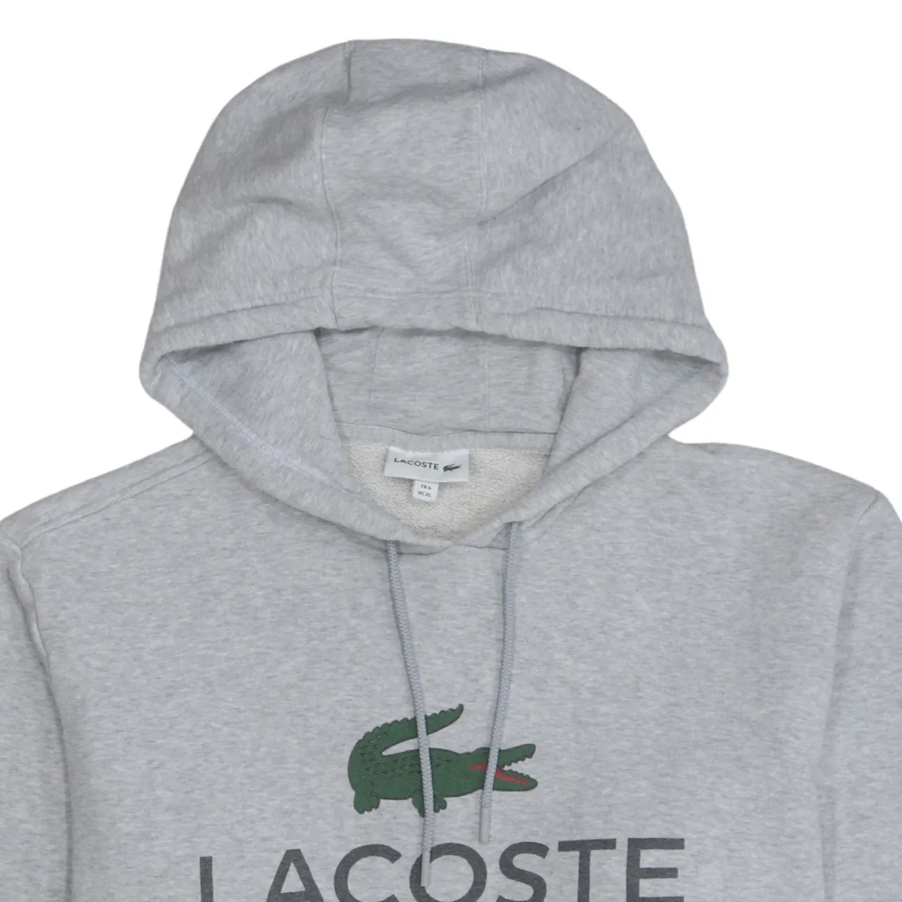 Lacoste 90's Spellout Pullover Hoodie XLarge Grey sold by Vintage Club product image thumbnail 3