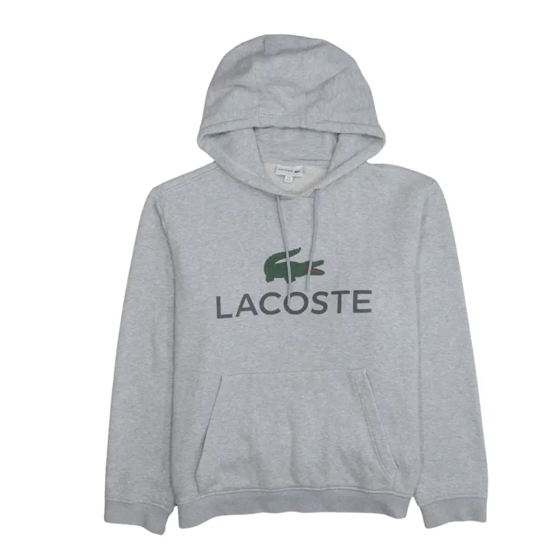 Lacoste 90's Spellout Pullover Hoodie XLarge Grey made by Lacoste
