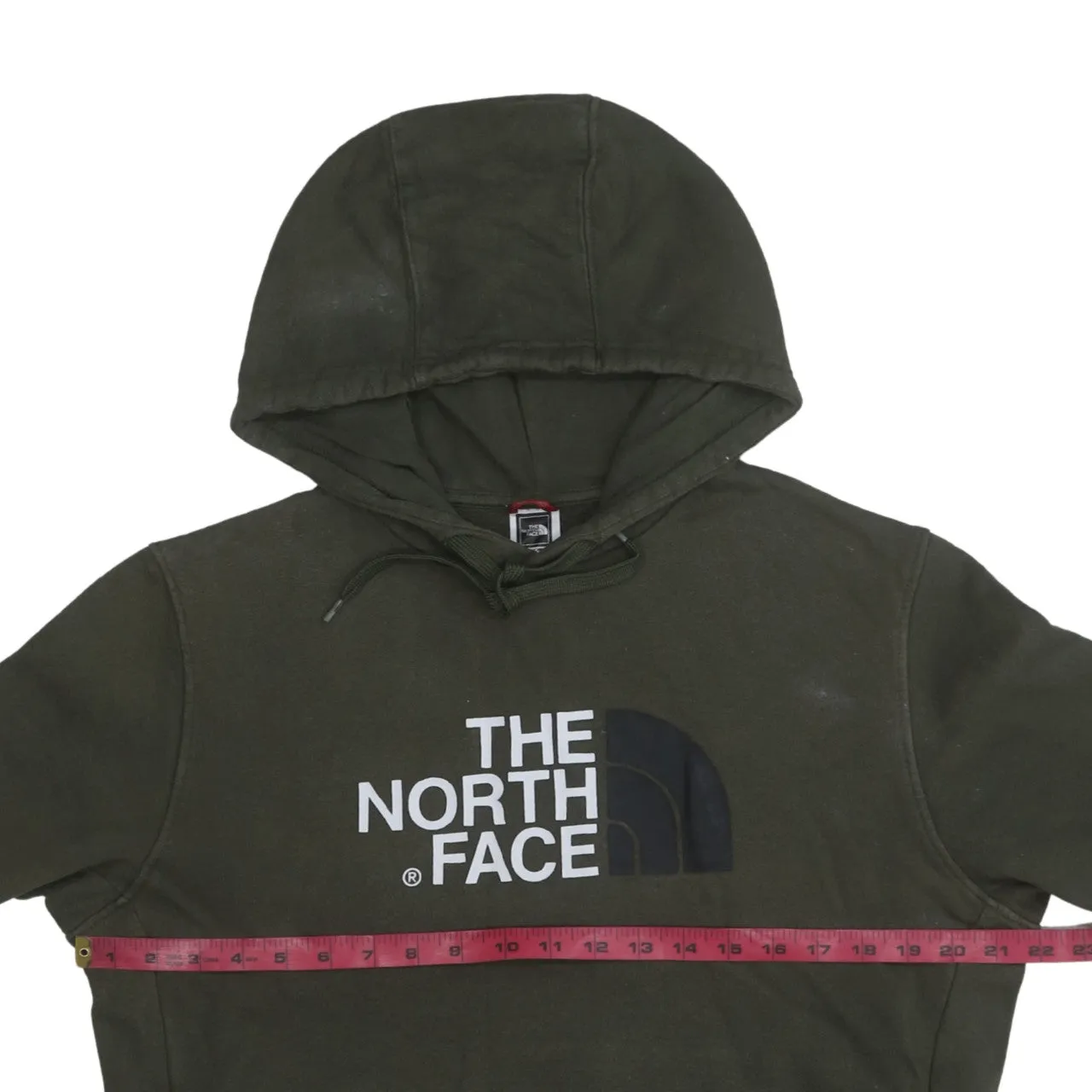 The North Face 90's Spellout Pullover Hoodie Medium Green sold by Vintage Club product image thumbnail 5