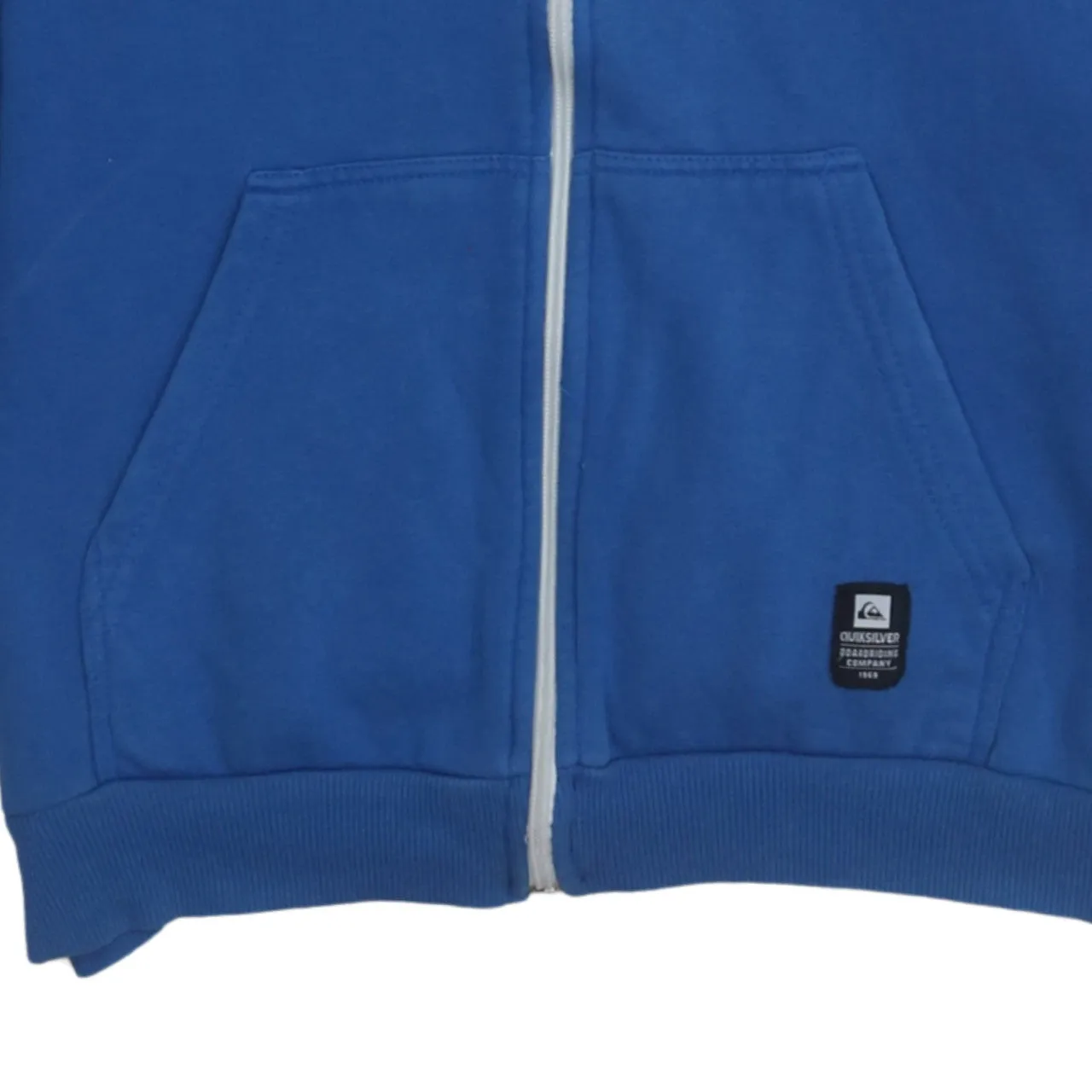 QuikSilver 90's Drawstring Pockets Full Zip Up Hoodie Medium Blue sold by Vintage Club product image thumbnail 4