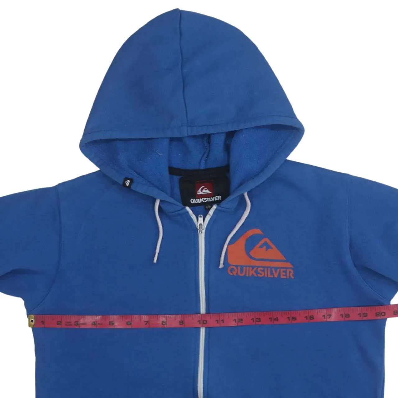 QuikSilver 90's Drawstring Pockets Full Zip Up Hoodie Medium Blue sold by Vintage Club product image thumbnail 5