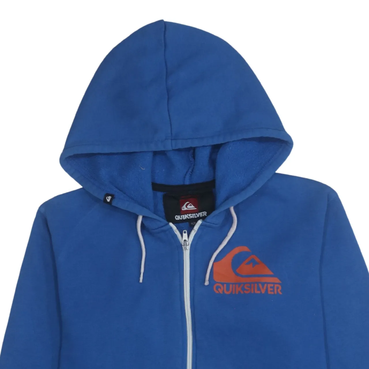 QuikSilver 90's Drawstring Pockets Full Zip Up Hoodie Medium Blue sold by Vintage Club product image thumbnail 3