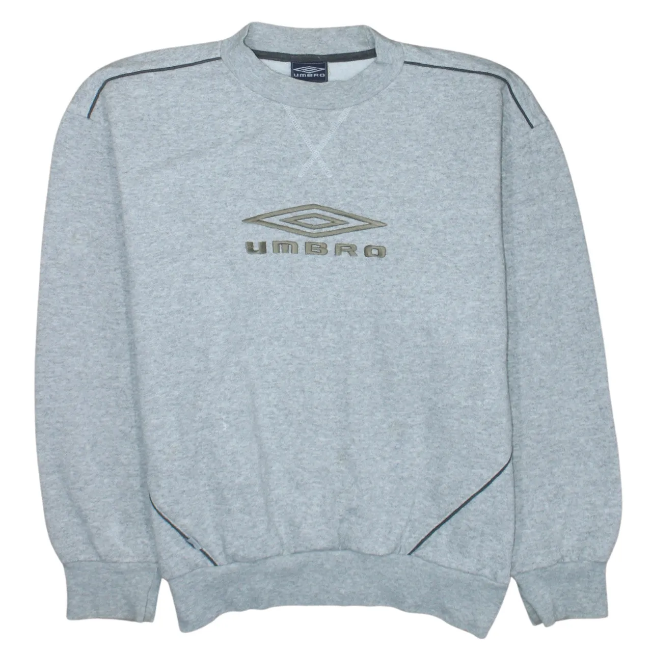 Umbro 90's Spellout Crew Neck Sweatshirt Large Grey sold by Vintage Club