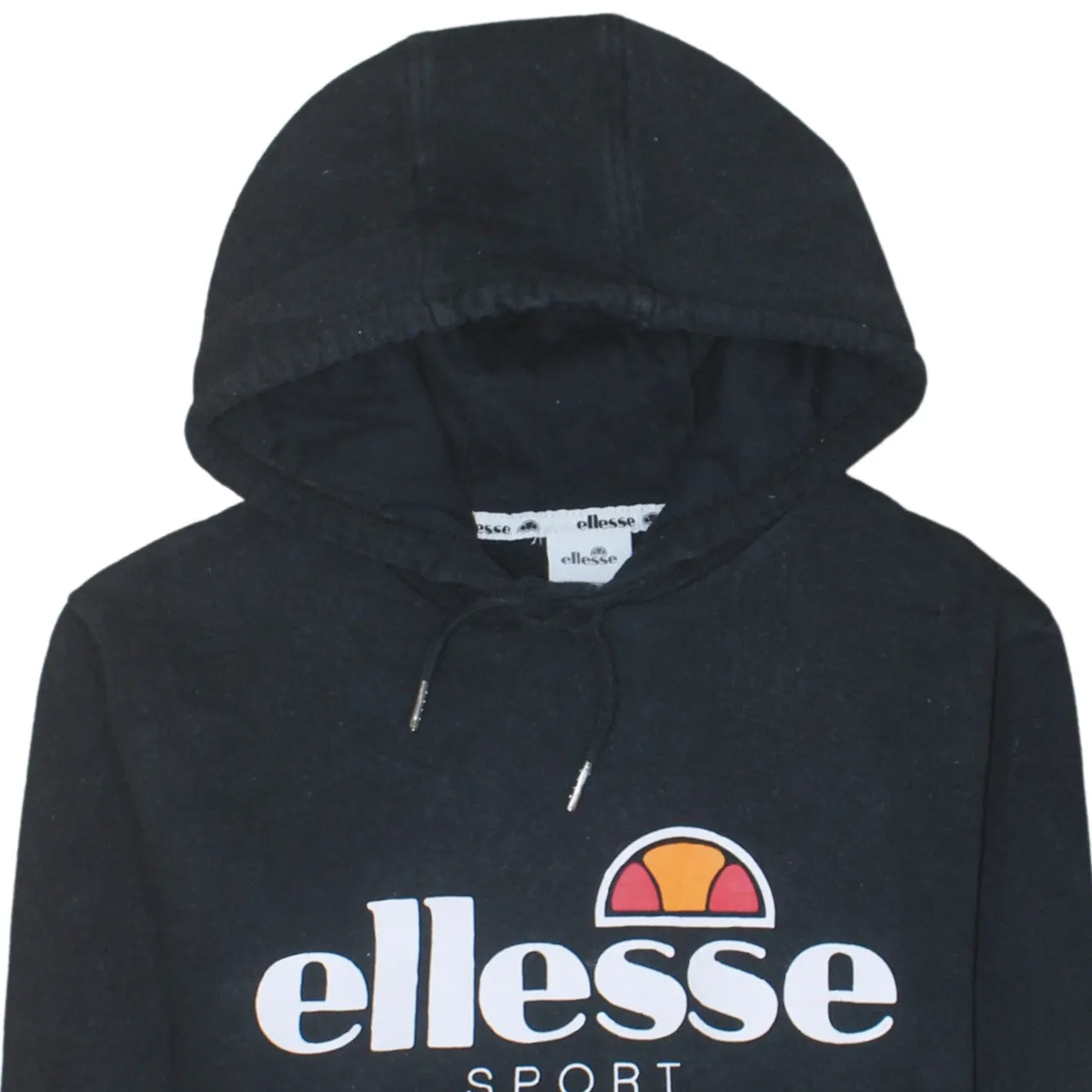 Ellesse 90's Spellout Pullover Hoodie Medium Black sold by Vintage Club product image thumbnail 3