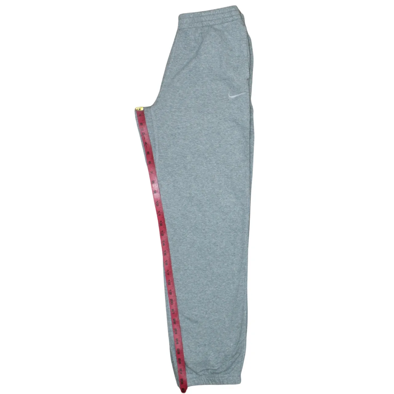 Nike Light Grey Joggers Women’s XLarge Embroidered Swoosh Elasticated Cuffs Fleece Sweatpants sold by Vintage Club product image thumbnail 5