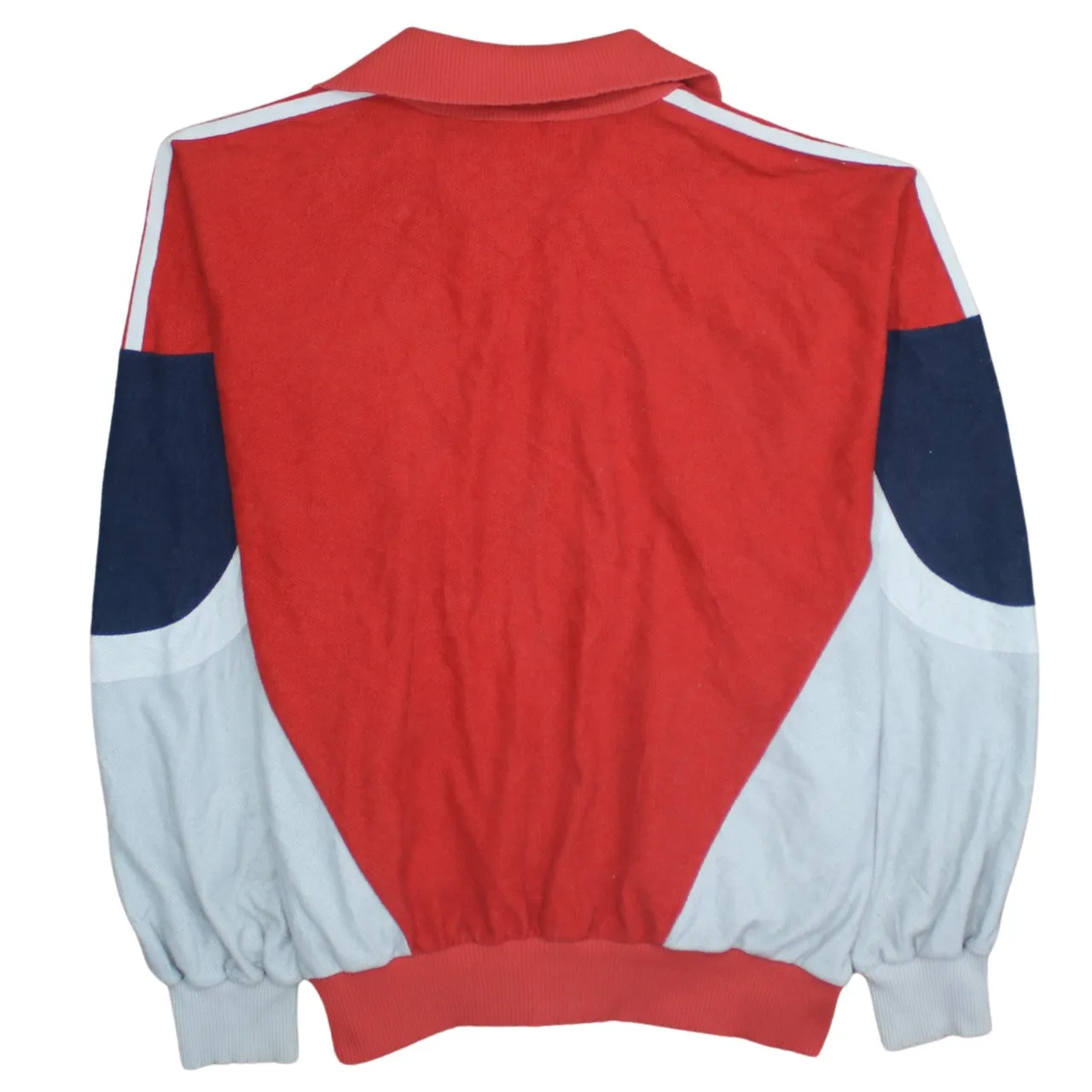 Adidas Red Full Zip Sweatshirt Men's XLarge Trefoil Embroidered Logo Colour Block Track Top sold by Vintage Club product image thumbnail 2