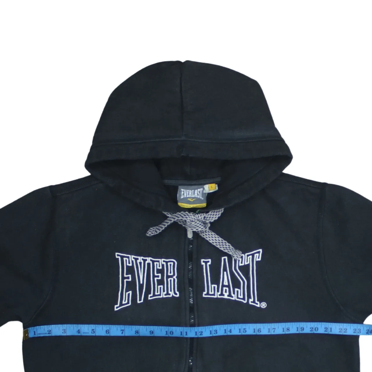 Everlast 90's Spellout Full Zip Up Hoodie Large Black sold by Vintage Club product image thumbnail 5