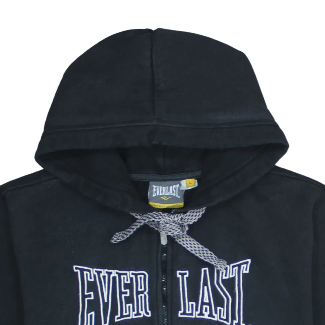 Everlast 90's Spellout Full Zip Up Hoodie Large Black sold by Vintage Club product image thumbnail 3