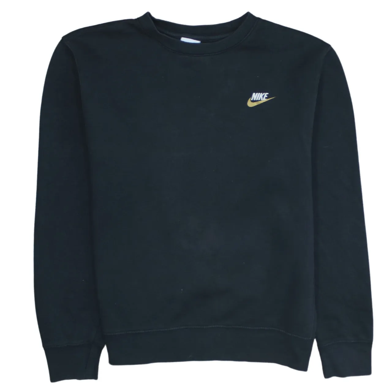 Nike 90's Swoosh Crew Neck Sweatshirt Small Black sold by Vintage Club