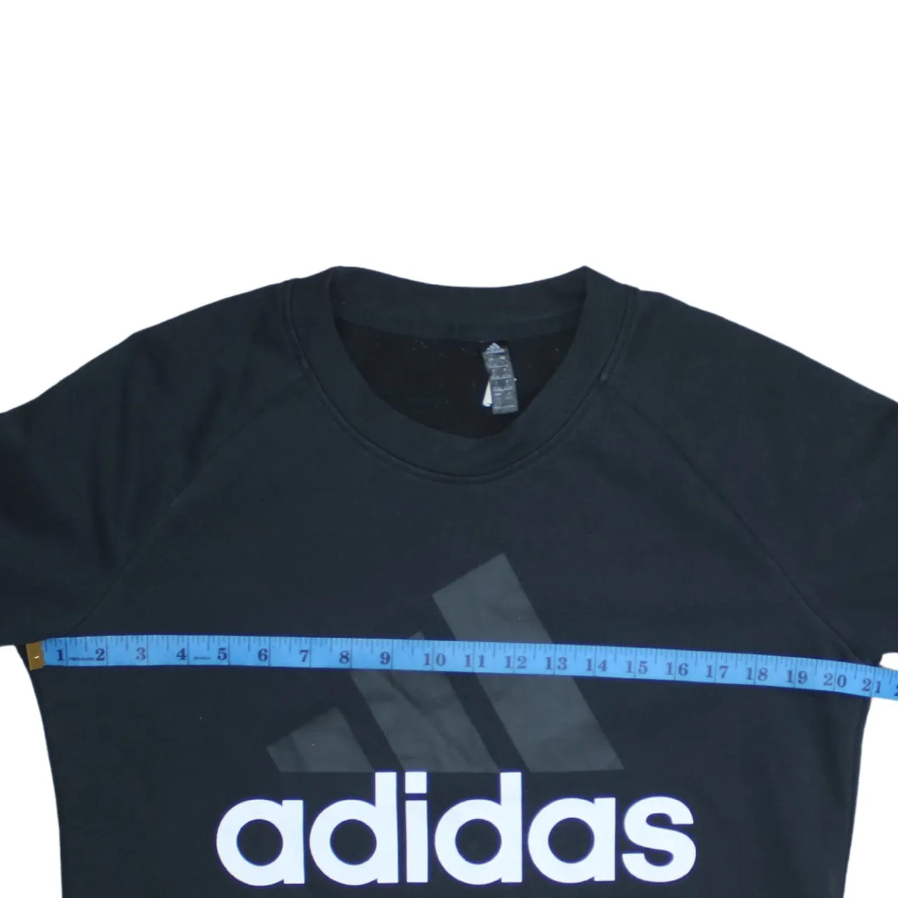 Adidas 90's Spellout Crew Neck Sweatshirt Large Black sold by Vintage Club product image thumbnail 5