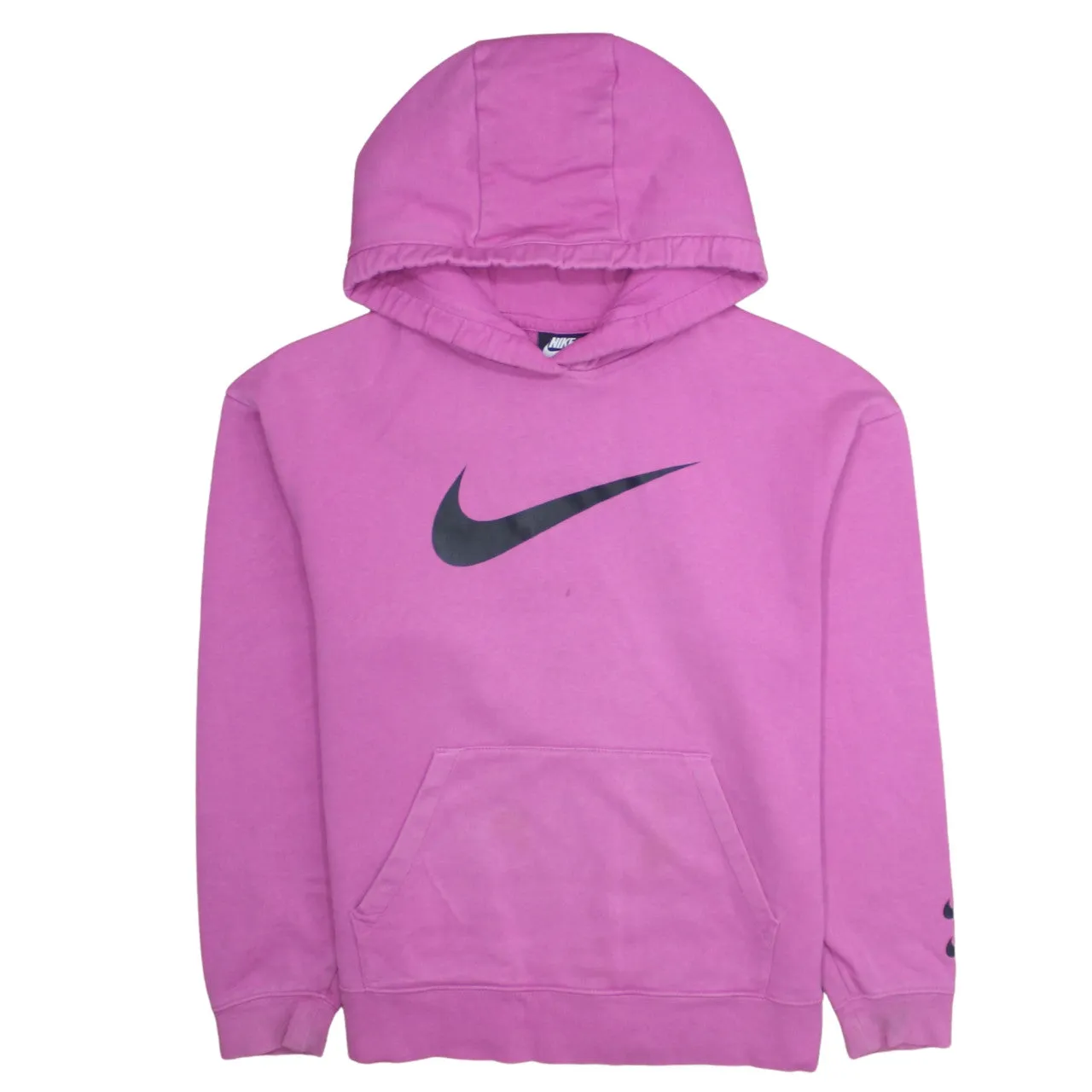 Nike 90's Center Middle Swoosh Pullover Hoodie Small Pink sold by Vintage Club