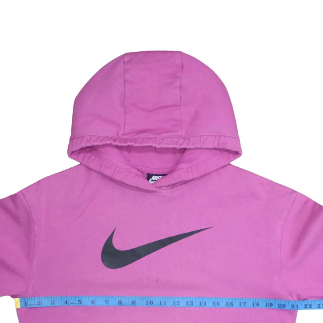 Nike 90's Center Middle Swoosh Pullover Hoodie Small Pink sold by Vintage Club product image thumbnail 5