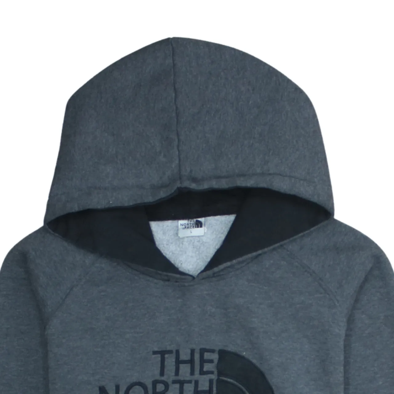 The North Face 90's Spellout Pullover Hoodie Large Grey sold by Vintage Club product image thumbnail 3
