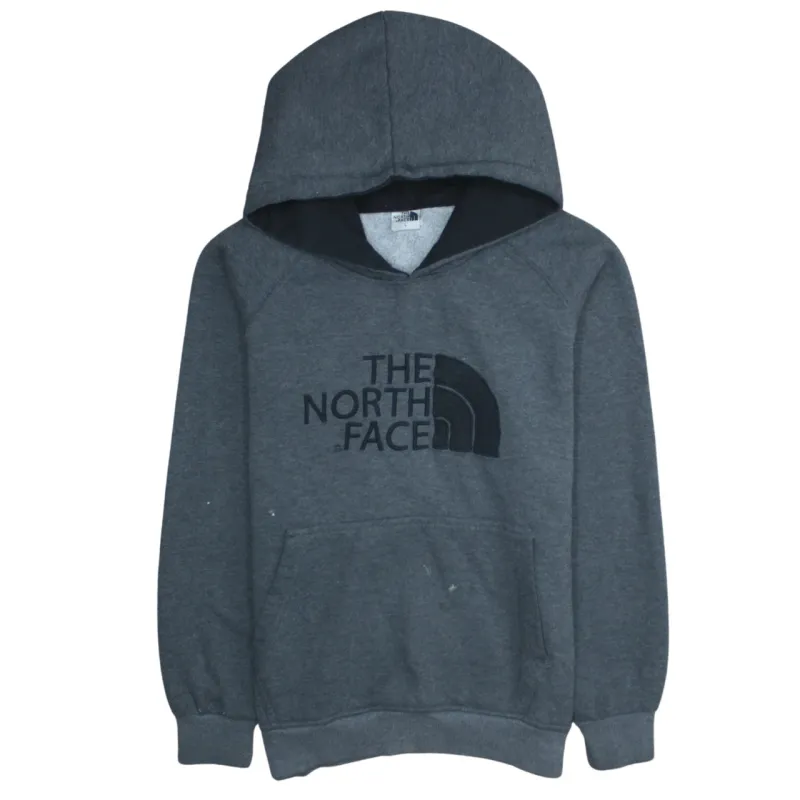The North Face 90's Spellout Pullover Hoodie Large Grey sold by Vintage Club