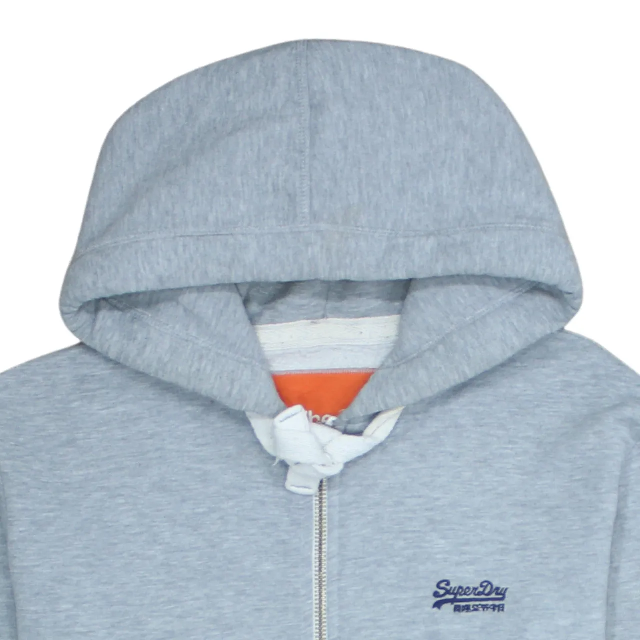 Super Dry 90's Drawstring Pockets Full Zip Up Hoodie Medium Grey sold by Vintage Club product image thumbnail 3