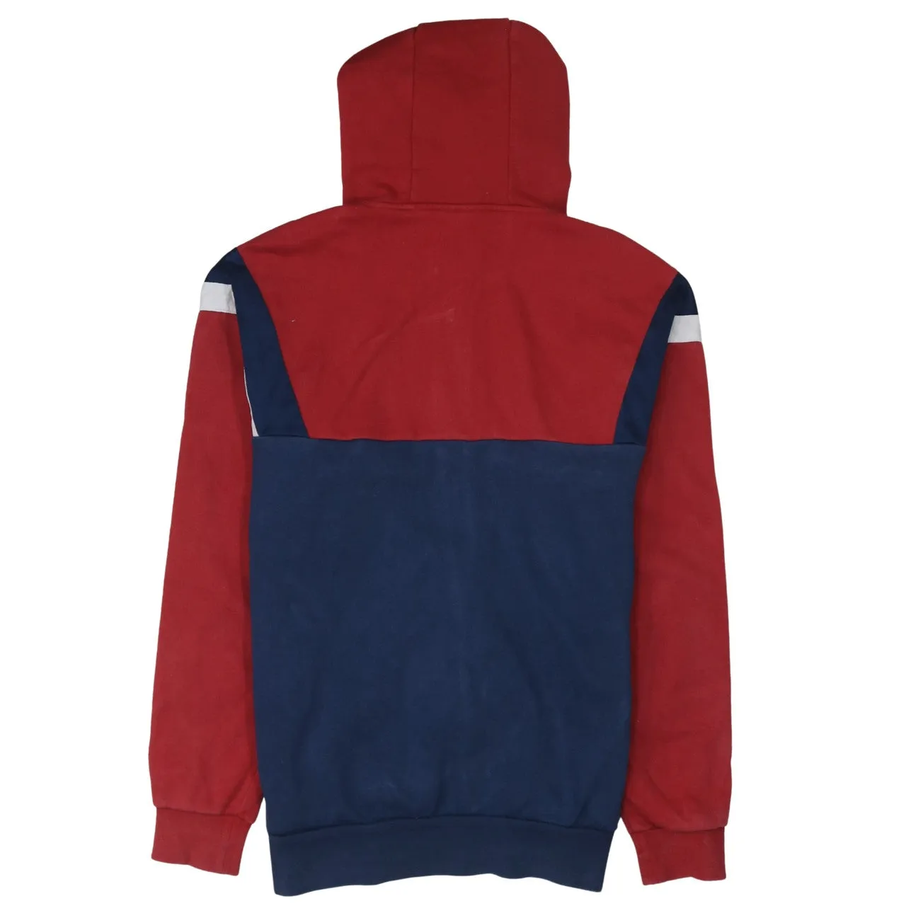 Adidas 90's Striped Sleeve Full Zip Up Hoodie Medium Navy Blue sold by Vintage Club product image thumbnail 2