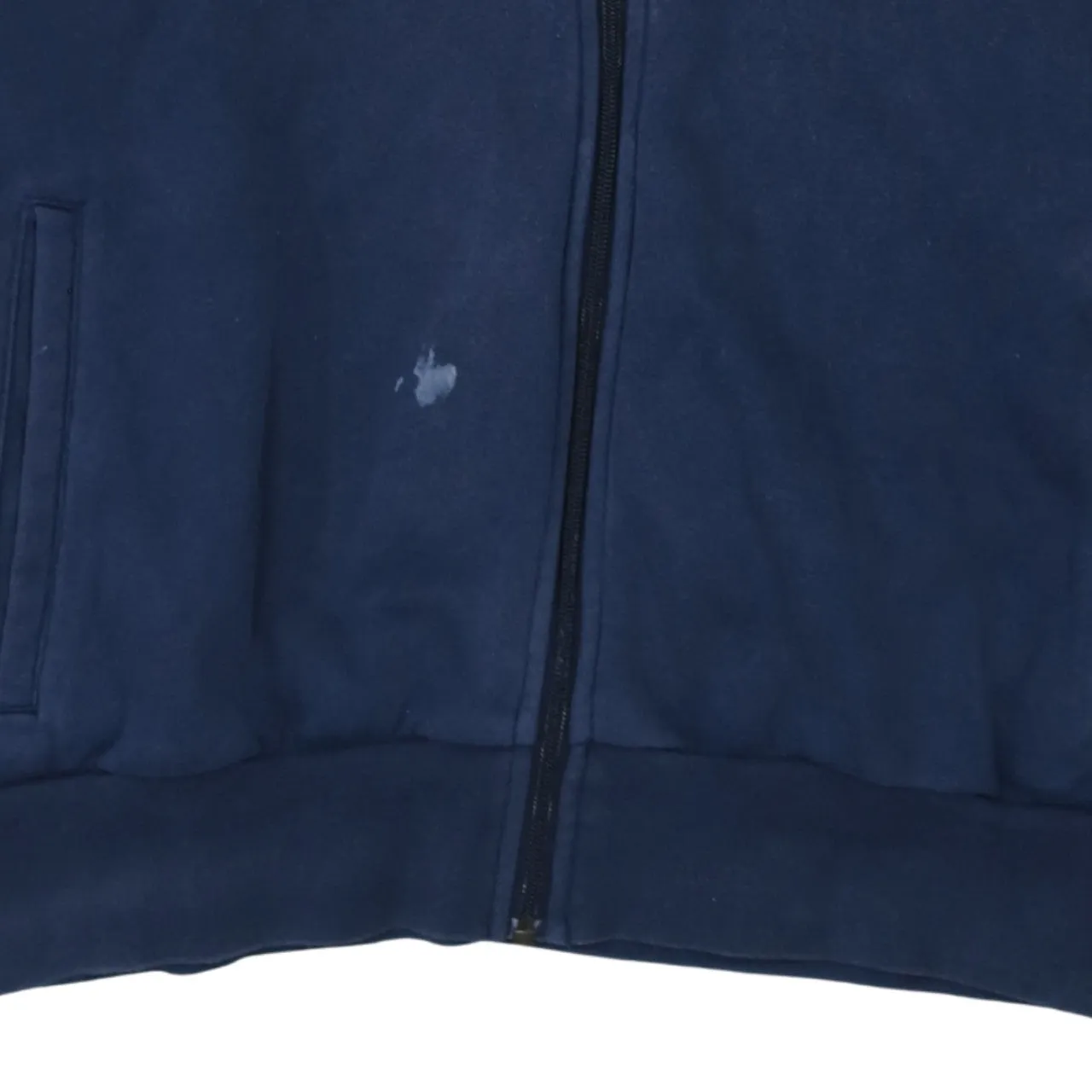 Adidas 90's Striped Sleeve Full Zip Up Hoodie Medium Navy Blue sold by Vintage Club product image thumbnail 4