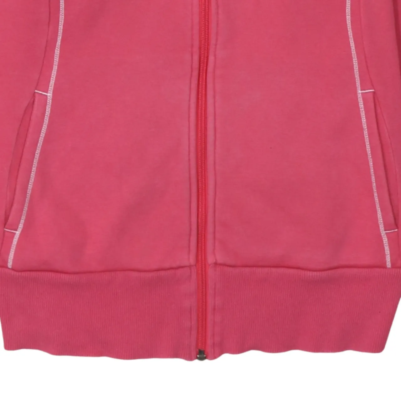 Puma Pink Zip Hoodie Women’s Small Embroidered Chest Logo Split Pockets Fleece Top sold by Vintage Club product image thumbnail 4