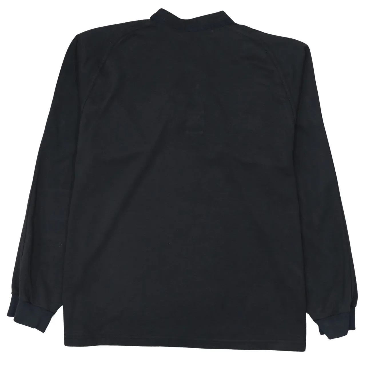 Adidas 90's Long Sleeve Quarter Button Polo Shirt XLarge Black sold by Vintage Club product image thumbnail 2