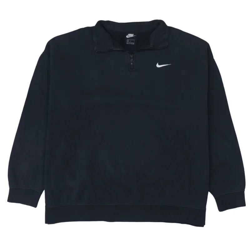Nike 90's Swoosh Quarter Zip Sweatshirt Large Black sold by Vintage Club
