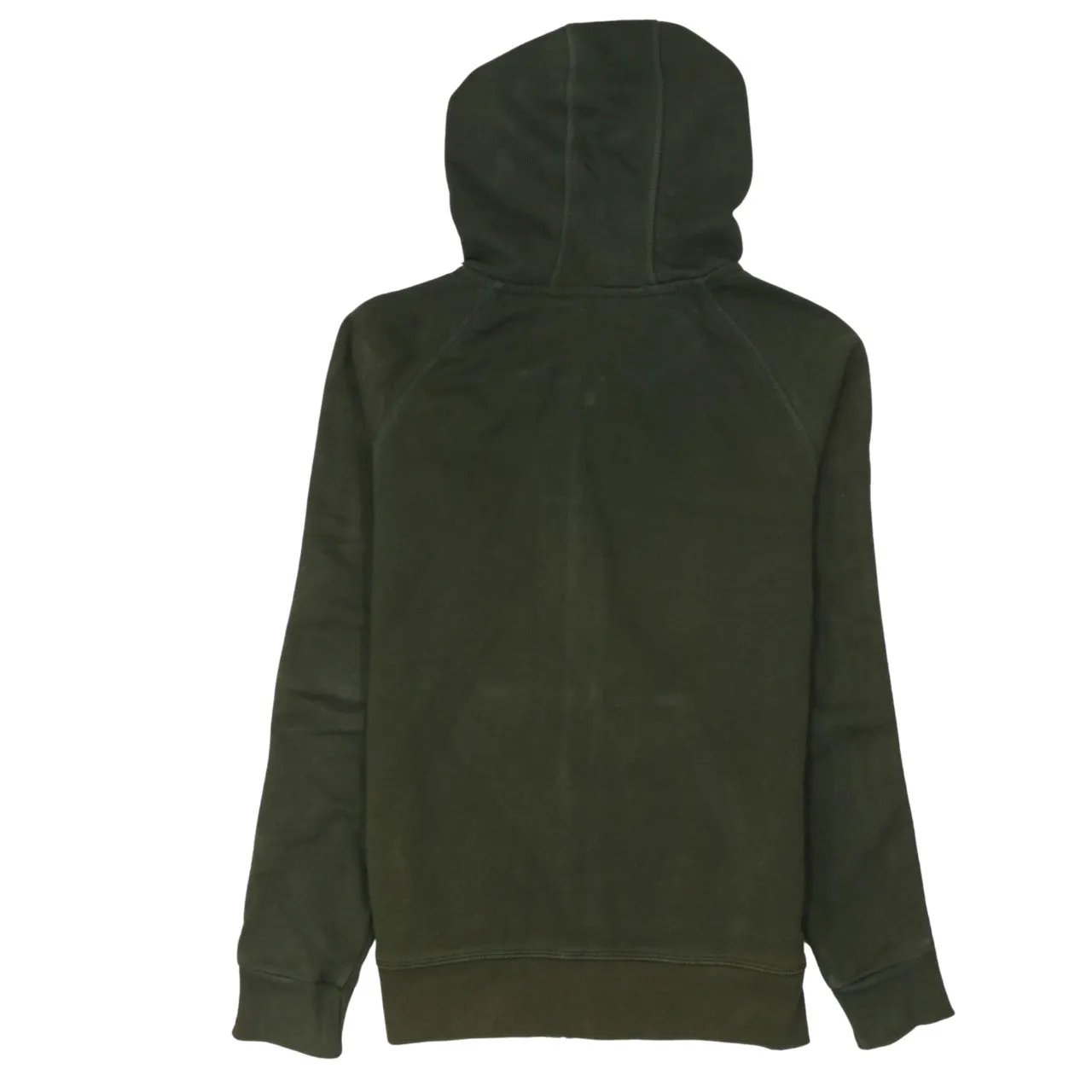 Adidas Khaki Green Zip Hoodie Women’s XSmall Trefoil Printed Logo Three Stripe Sleeves Sweatshirt sold by Vintage Club product image thumbnail 2