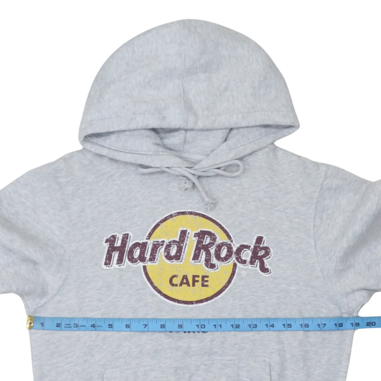 Hard Rock Cafe Grey Hoodie Women's Small Paris Printed Logo Front Pouch Pullover Sweatshirt sold by Vintage Club product image thumbnail 5