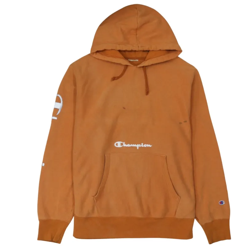 Champion 90's Drawstring Pockets Pullover Hoodie XLarge  Orange made by Champion