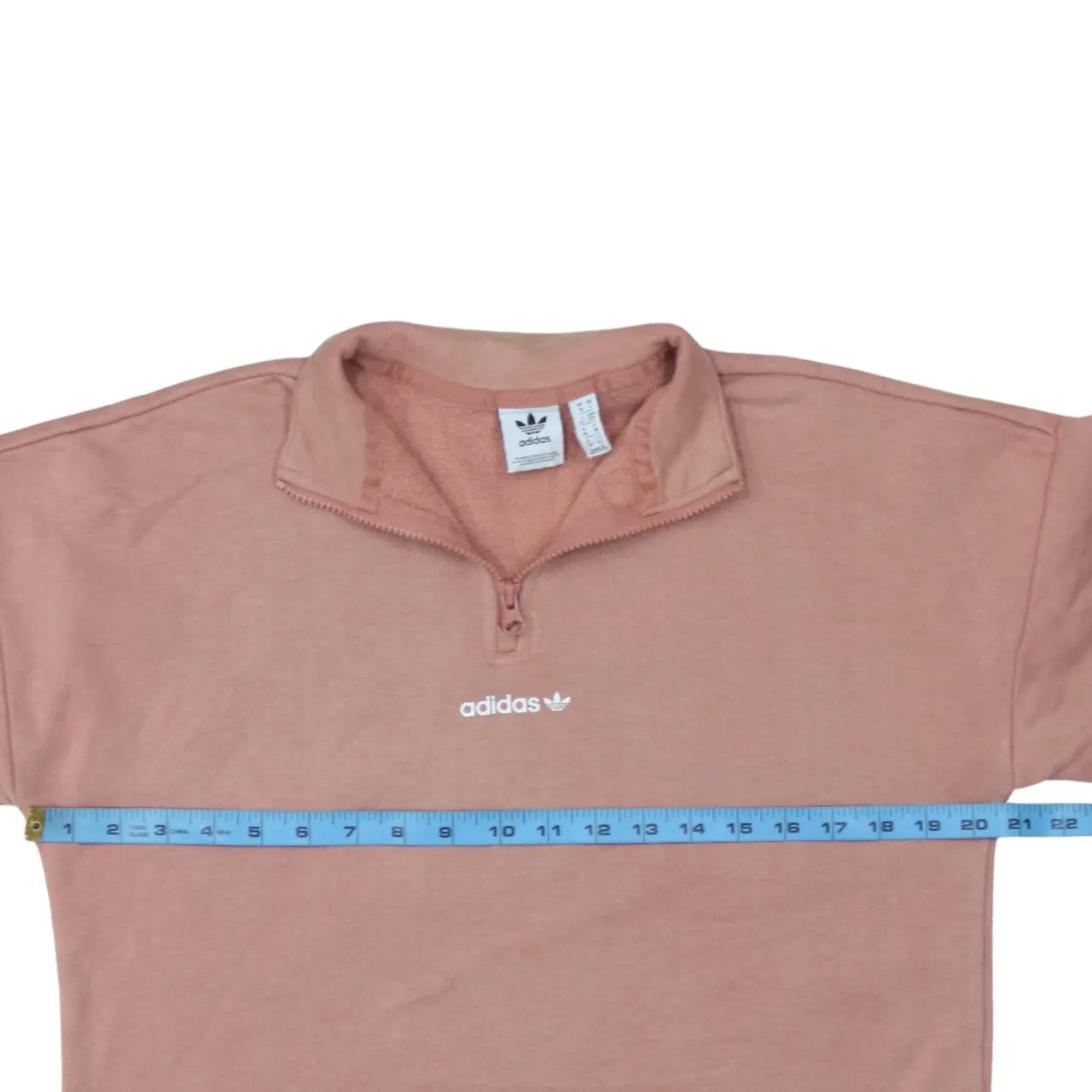 Adidas 90's Lightweight Quarter Zip Sweatshirt Small Pink sold by Vintage Club product image thumbnail 5
