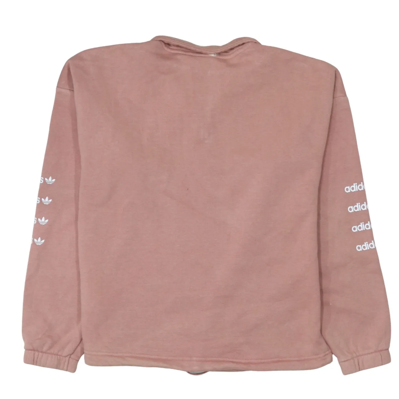 Adidas 90's Lightweight Quarter Zip Sweatshirt Small Pink sold by Vintage Club product image thumbnail 2