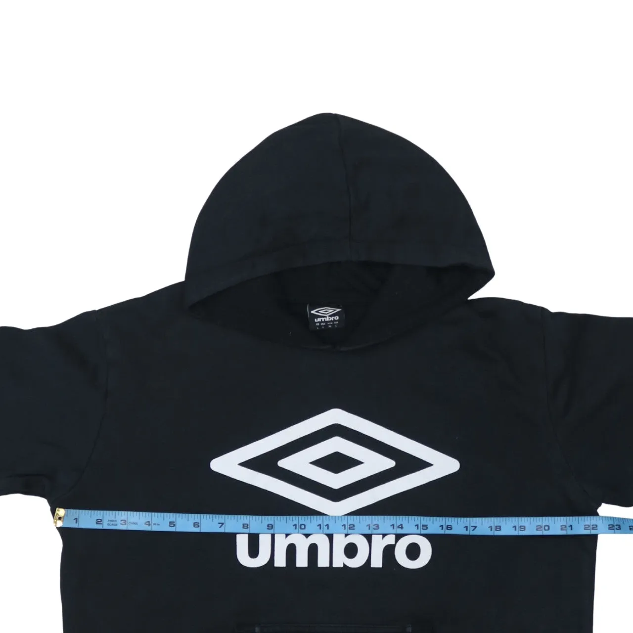 Umbro 90's Spellout Pullover Hoodie Large Black sold by Vintage Club product image thumbnail 5