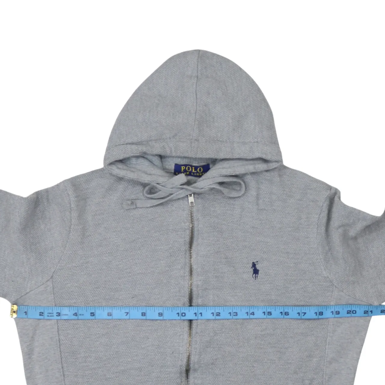 Polo Ralph Lauren 90's Lightweight Full Zip Up Hoodie Small Grey sold by Vintage Club product image thumbnail 5