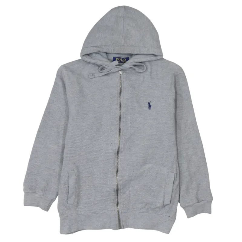 Polo Ralph Lauren 90's Lightweight Full Zip Up Hoodie Small  Grey made by Polo by Ralph Lauren