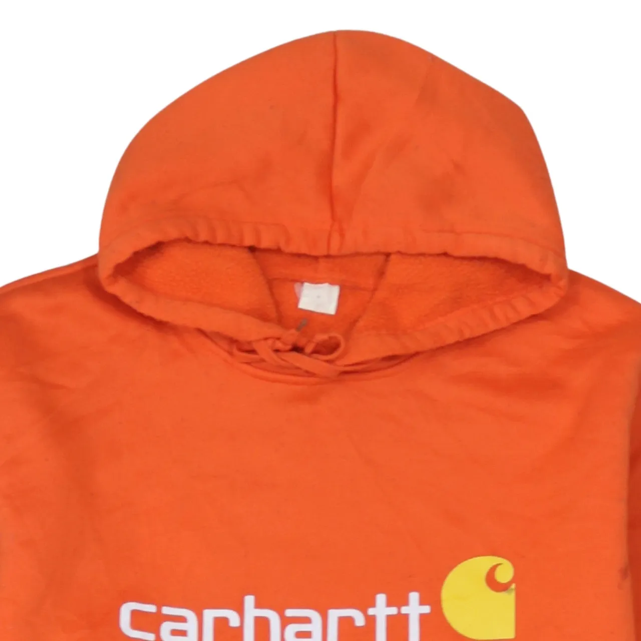 Carhartt 90's Spellout Pullover Hoodie Medium Orange sold by Vintage Club product image thumbnail 3