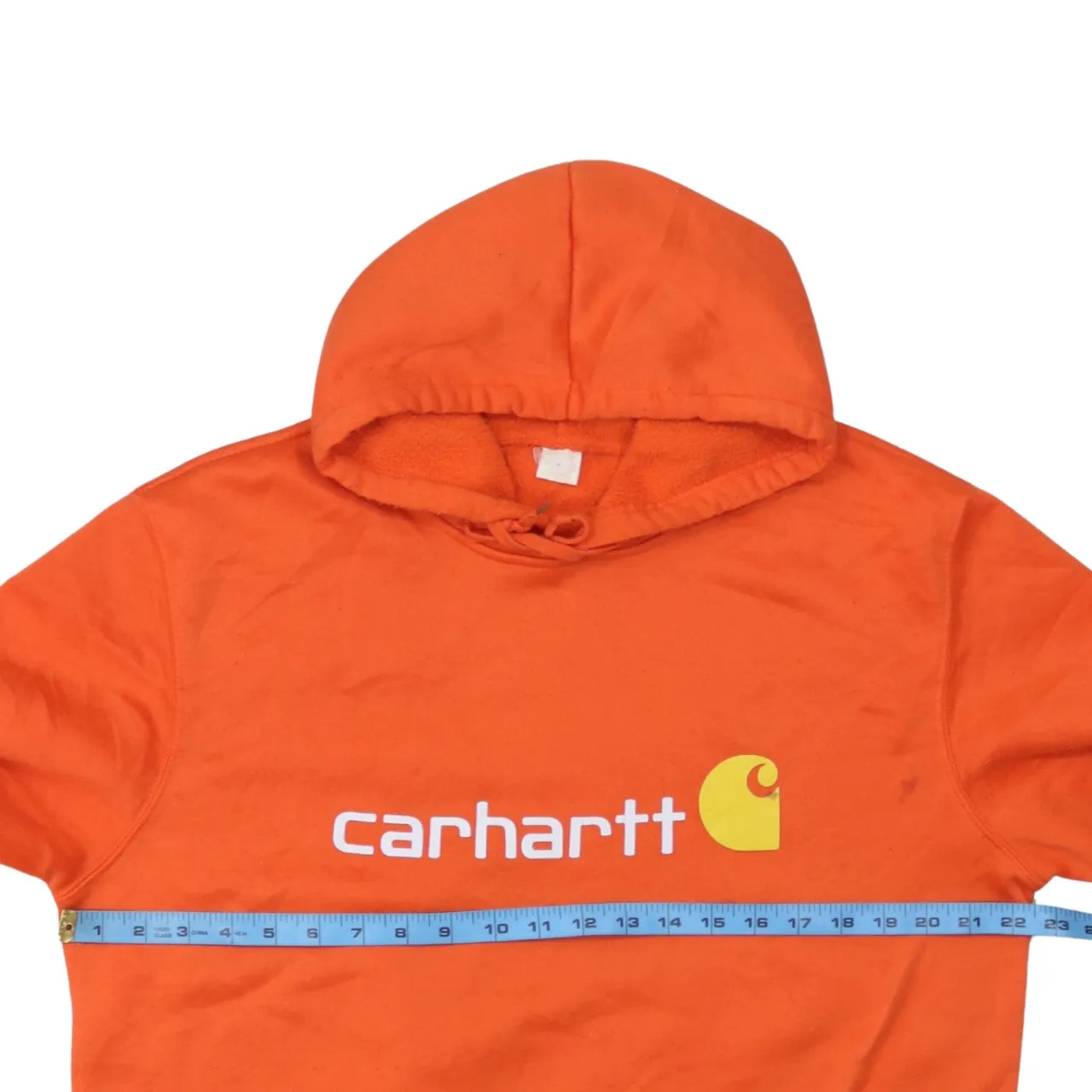 Carhartt 90's Spellout Pullover Hoodie Medium Orange sold by Vintage Club product image thumbnail 5
