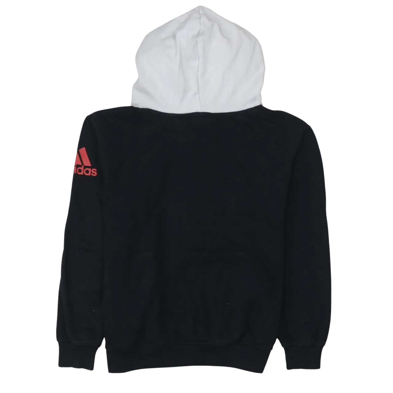 Adidas 90's Drawstring Pockets Pullover Hoodie Large Black sold by Vintage Club product image thumbnail 2