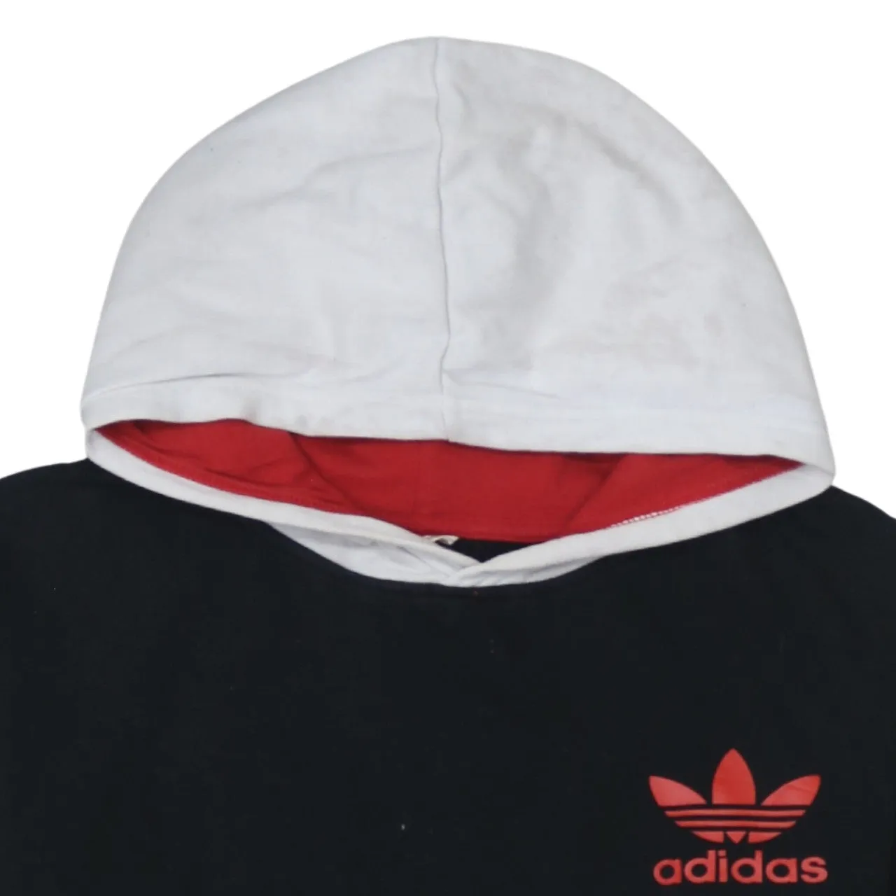 Adidas 90's Drawstring Pockets Pullover Hoodie Large Black sold by Vintage Club product image thumbnail 3