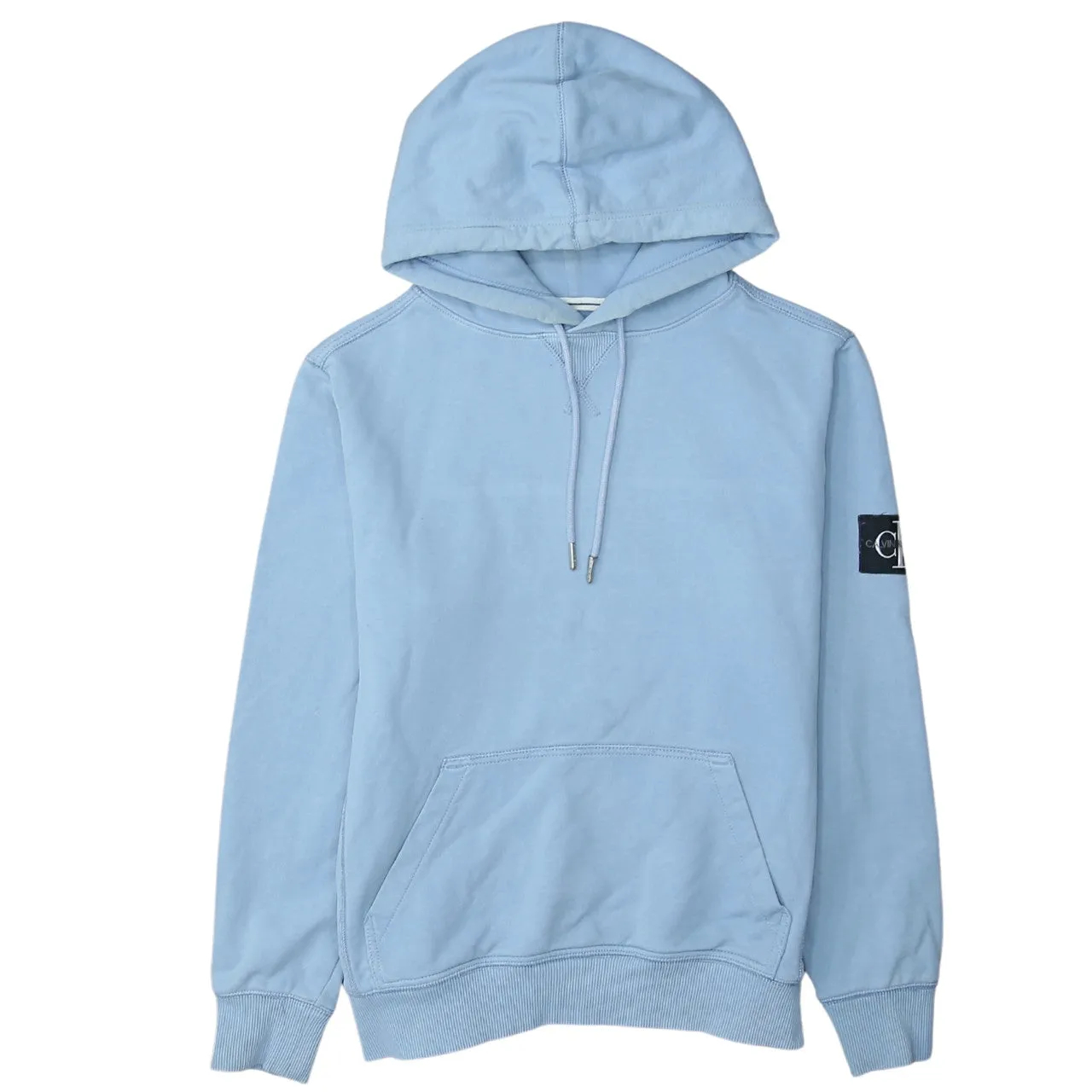 Calvin Klein 90's Plain Pullover Hoodie Medium Blue sold by Vintage Club