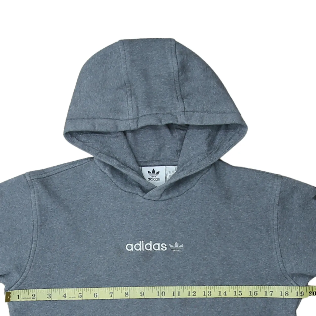 Adidas 90's Drawstring Pockets Pullover Hoodie XSmall Grey sold by Vintage Club product image thumbnail 5