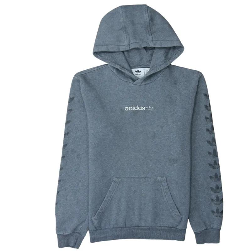 Adidas 90's Drawstring Pockets Pullover Hoodie XSmall Grey sold by Vintage Club