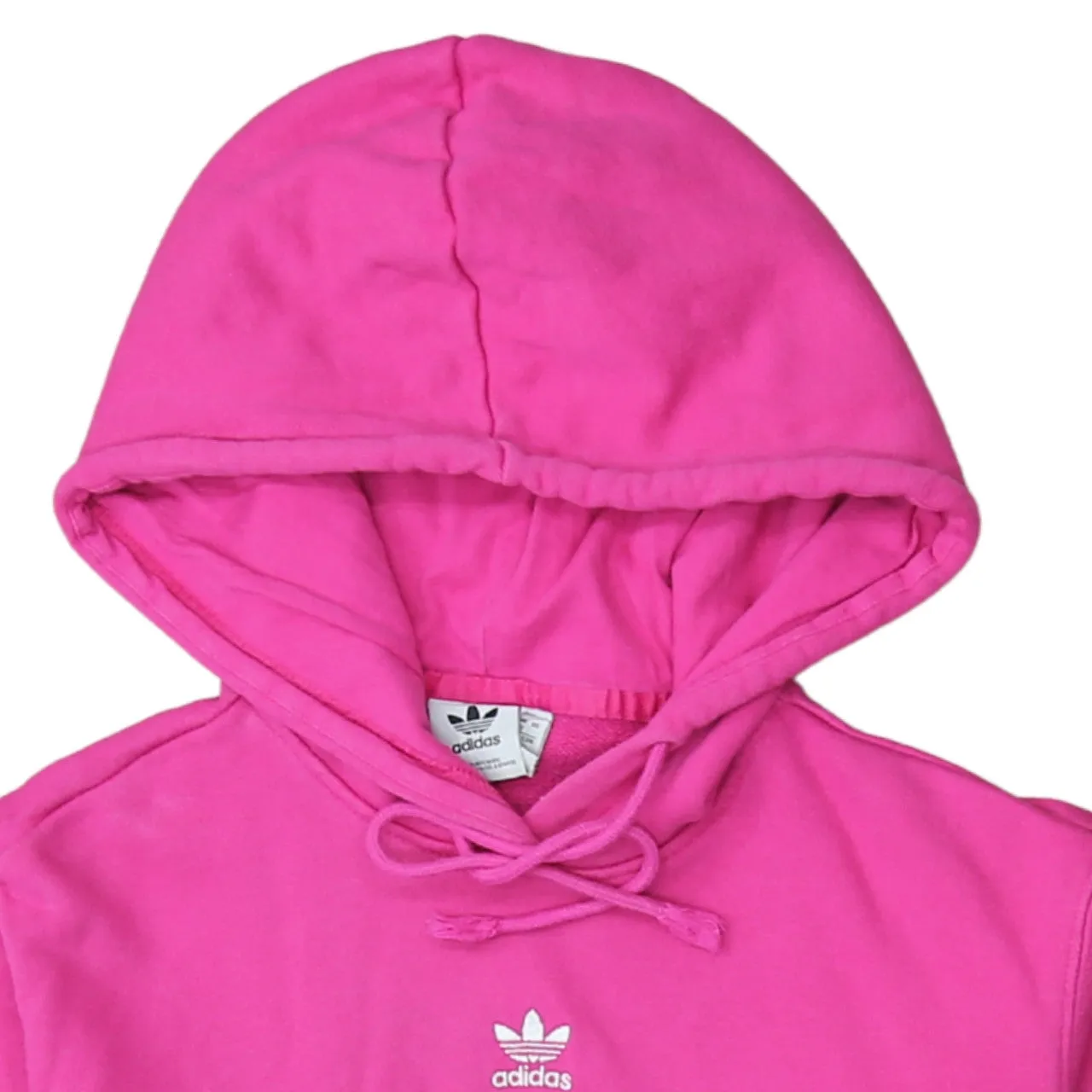 Adidas 90's Drawstring Pockets Pullover Hoodie Medium Pink sold by Vintage Club product image thumbnail 3