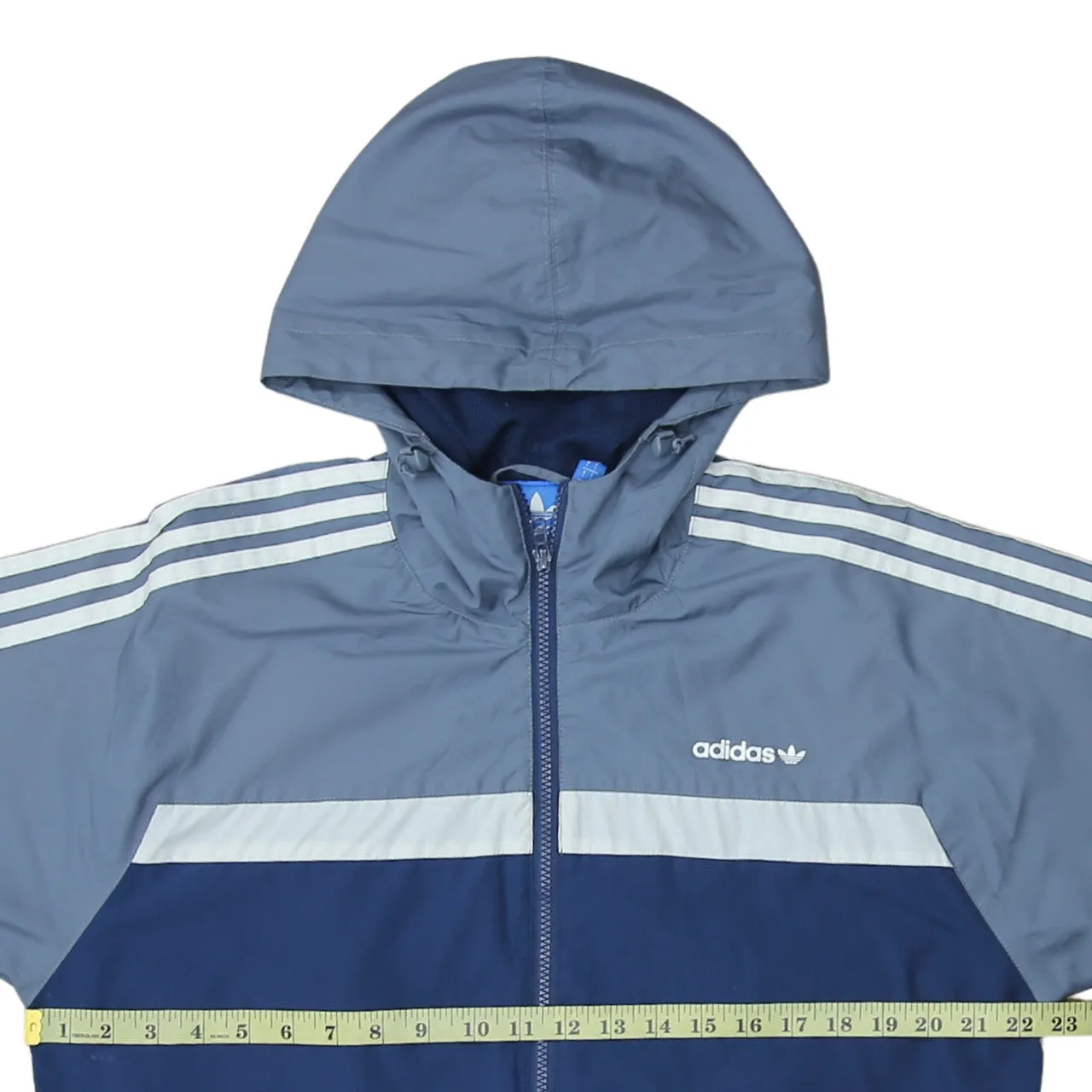 Adidas 90's Striped Sleeve Full Zip Up Windbreaker Large Navy Blue sold by Vintage Club product image thumbnail 5
