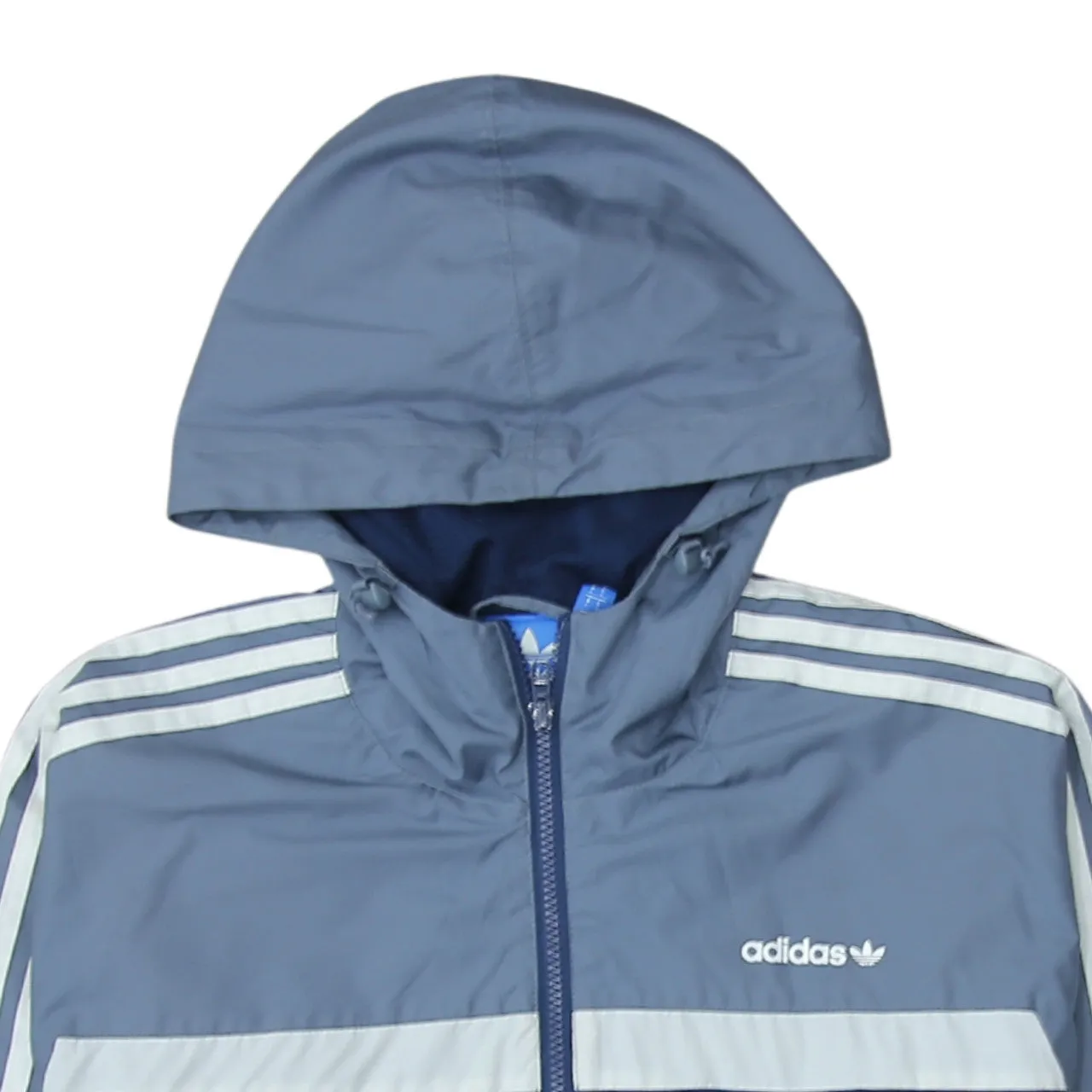 Adidas 90's Striped Sleeve Full Zip Up Windbreaker Large Navy Blue sold by Vintage Club product image thumbnail 3