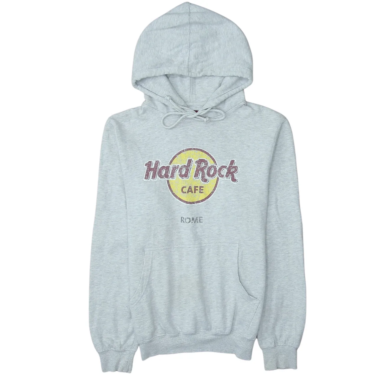 Hard Rock Cafe 90's Spellout Pullover Hoodie Medium Grey sold by Vintage Club