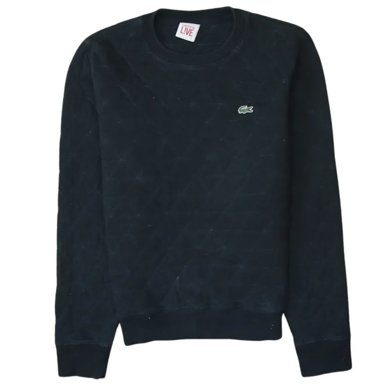Lacoste 90's Lightweight Crew Neck Sweatshirt Medium Black sold by Vintage Club